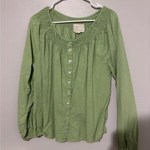 Evy's Tree Light Green Leilani Blouse